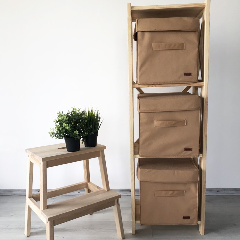 Короб с крышкой для хранения вещей HY-Kr-beg (Бежевый) Сумы - изображение 3