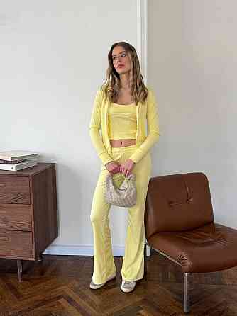 Жіночий комплект-трійка спорт Лимонний, 42/46 Харків