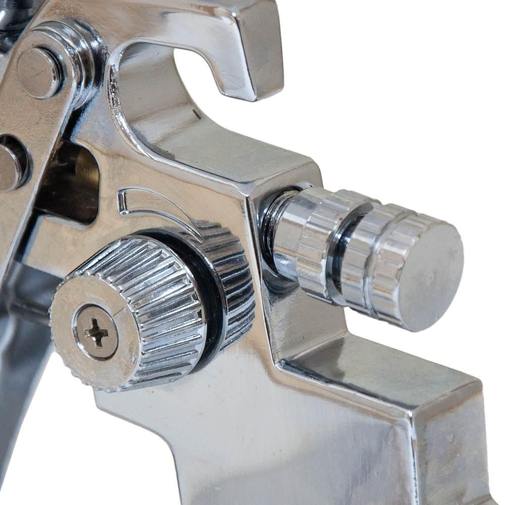 Фарборозпилювач HVLP Ø1.3+1.8 мм 140-280 л/хв 6бар/б 600 мл (пласт) хром SIGMA (6812151) Київ - фото 4