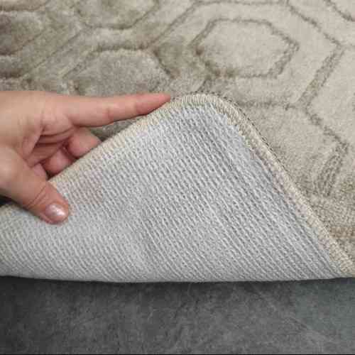 Килимок для ванних кімнат поліпропіленовий TM DarianA Standard u-cut 60*50 світло-сірий соти Житомир