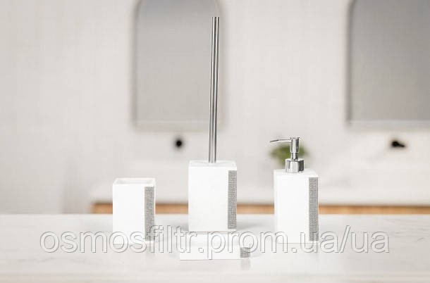 Мильниця Axentia Ліндос біла з декором полігума 11.5x2x8 см (134349) Київ - фото 4