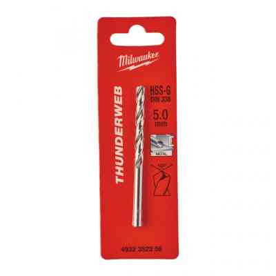 Свердло Milwaukee по металу THUNDERWEB HSS-G DIN338, 5,0 x 86 мм (4932352356) Вінниця