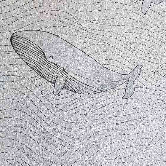 Шпалери флізелінові BN Doodleedo 0,53 х 10 м дитячі море океан риби сірі кити на сіро-зеленому Київ