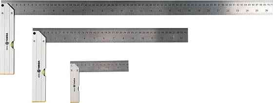Кутники з рівнем VOREL : L=150/400/700 мм, метрична і дюймова шкали, алюміній+сталь, 3 шт [25/400] Одеса