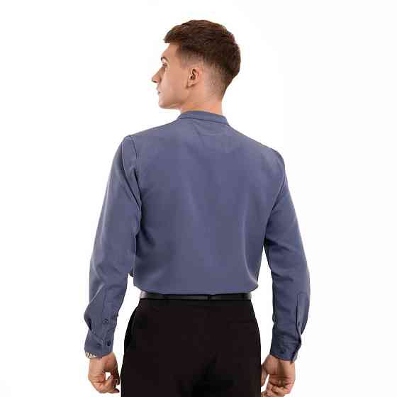 Антрацит темно-серая рубашка для мужчин с длинным рукавом с пуговицами Pobedov Legend Киев