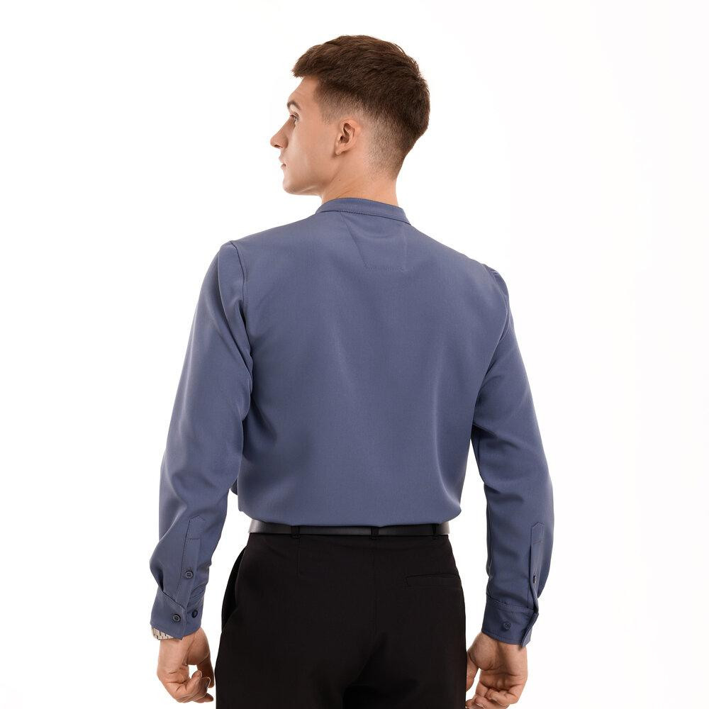 Антрацит темно-серая рубашка для мужчин с длинным рукавом с пуговицами Pobedov Legend Киев - изображение 4