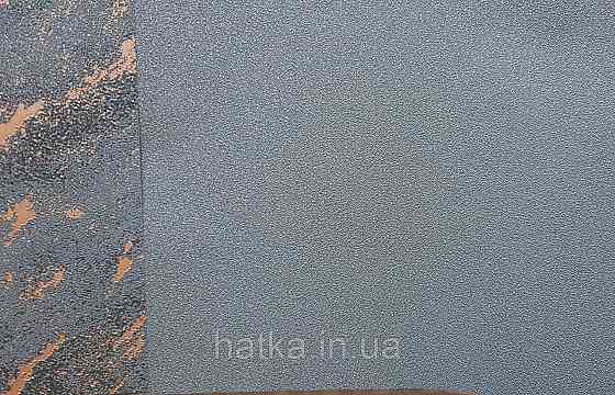 Шпалери вінілові на флізеліні Marburg Lava метрові однотонні структурні в крихту темно-бірюзові Київ