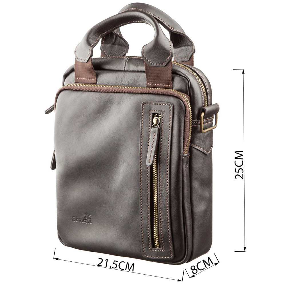 Сумка мужская SHVIGEL 11183 в гладкой коже Коричневая Киев - изображение 5