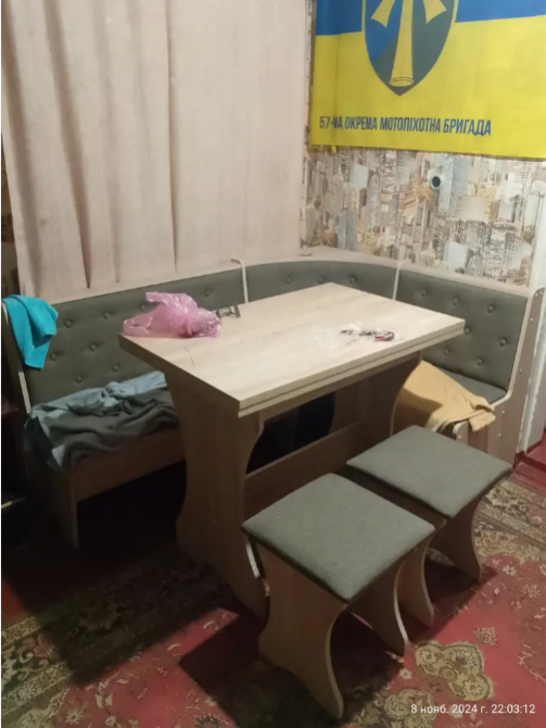 Уголок кухонный со столом и 2 табурета 114х154 см Семейный - Дуб Самоа Львов - изображение 8