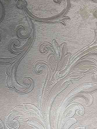 Шпалери вінілові на паперовій основі Sirpi Italian Silk 7 вензель блакитний великий основа під штукатурку Київ