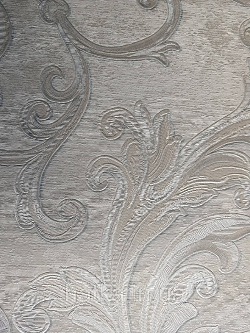 Шпалери вінілові на паперовій основі Sirpi Italian Silk 7 вензель блакитний великий основа під штукатурку Київ - фото 4
