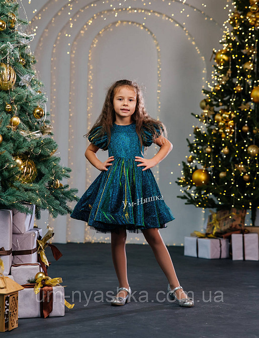 Зелене пишне плаття з переливом Кривий Ріг - фото 5