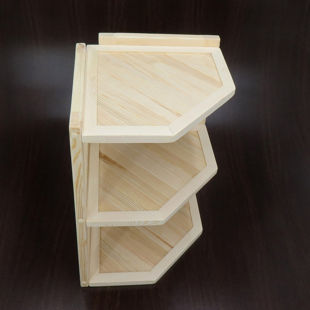 Угловая настенная полка 