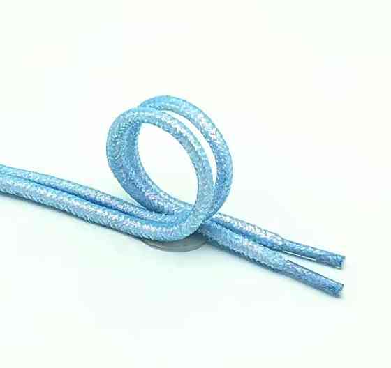 Шнурки блестящие глиттерные Голубой Смела