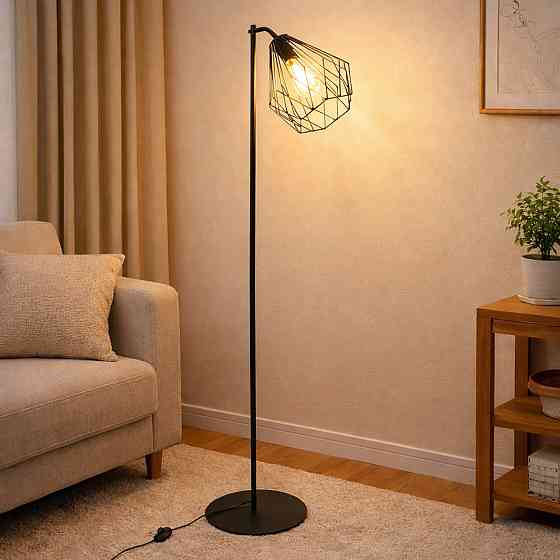 Торшер MSK Electric Silvia под лампу Е27 черный NL 2118 BK Одесса