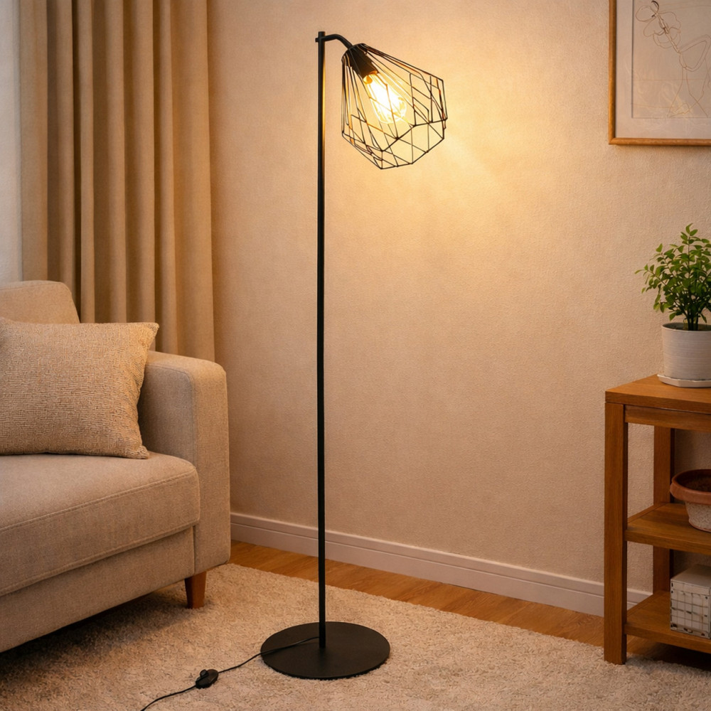 Торшер MSK Electric Silvia под лампу Е27 черный NL 2118 BK Одесса - изображение 3