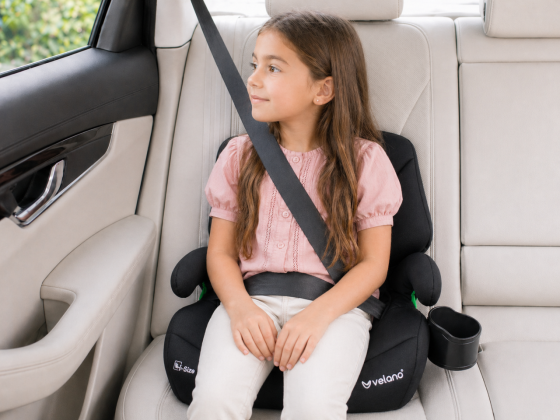 Бустер VELANO Gravo i-Size 125–150 см, ISOFIX + підстаканник, black Київ