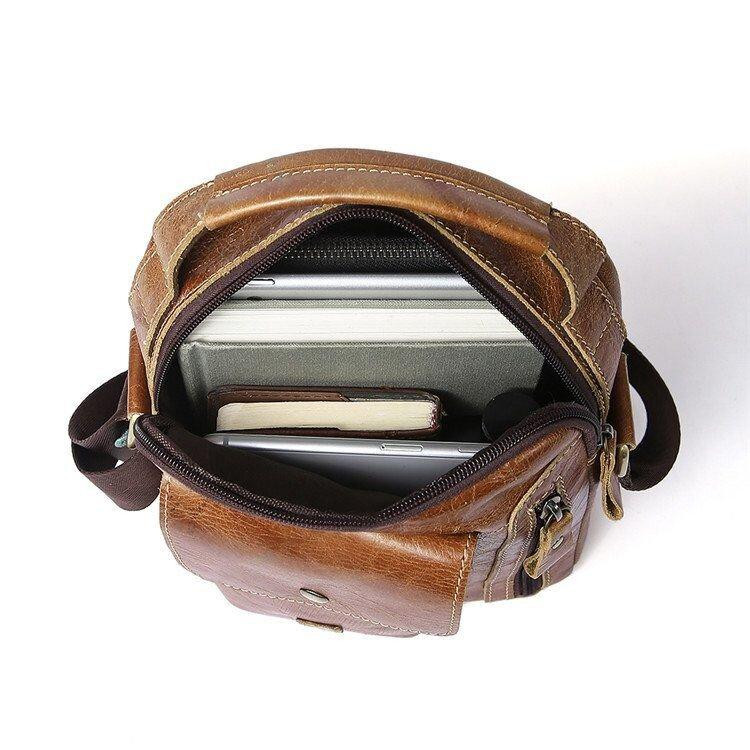 Сумка чоловіча Vintage 14766 Світло-коричнева Київ - фото 3