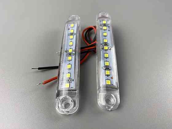 Ліхтар LED габаритний світлодіодний 24V IP67 9 led діодів SMD білий , оптична лінза + кріплення для авто Мукачево