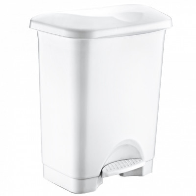 Контейнер для мусора Irak Plastik Stella с педалью белый 45 л (4569) Винница - изображение 1