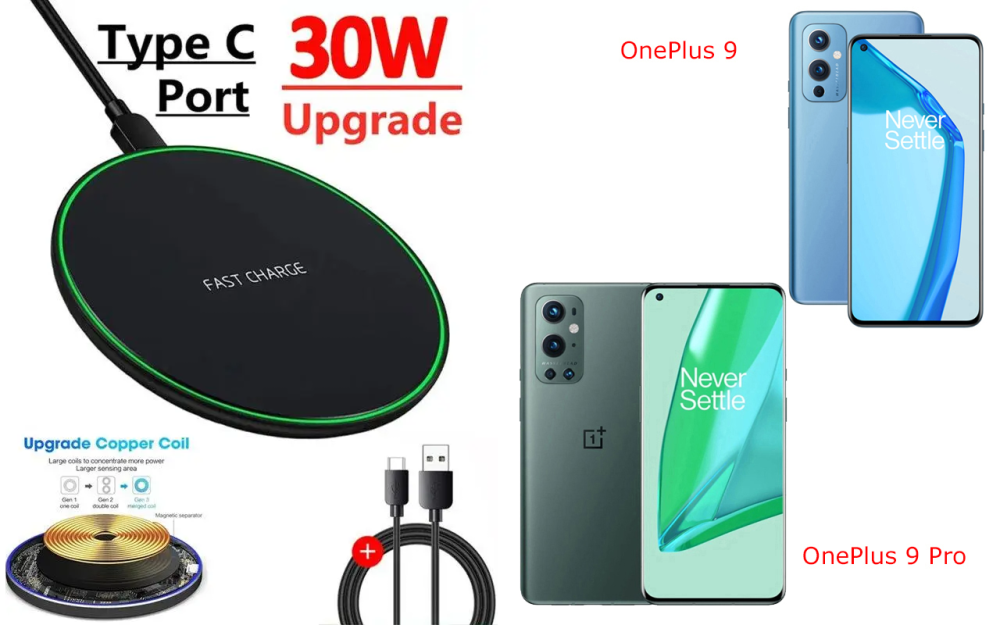 Бездротовий зарядний пристрій Copper до 30W для OnePlus 12, USB-C, LED Київ - фото 5