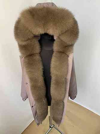 Парка женская с мехом песца под Соболь Мокко р54 95см Харьков