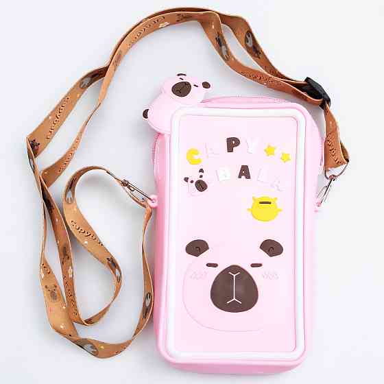 Дитяча силіконова сумочка-кошелек, Рожевий Київ