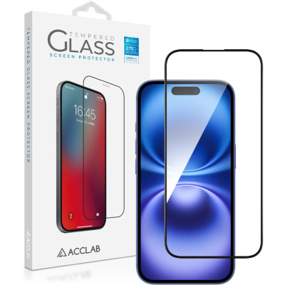 Скло захисне ACCLAB Full Glue Apple iPhone 16 Plus Black (1283126593260) Вінниця - фото 1
