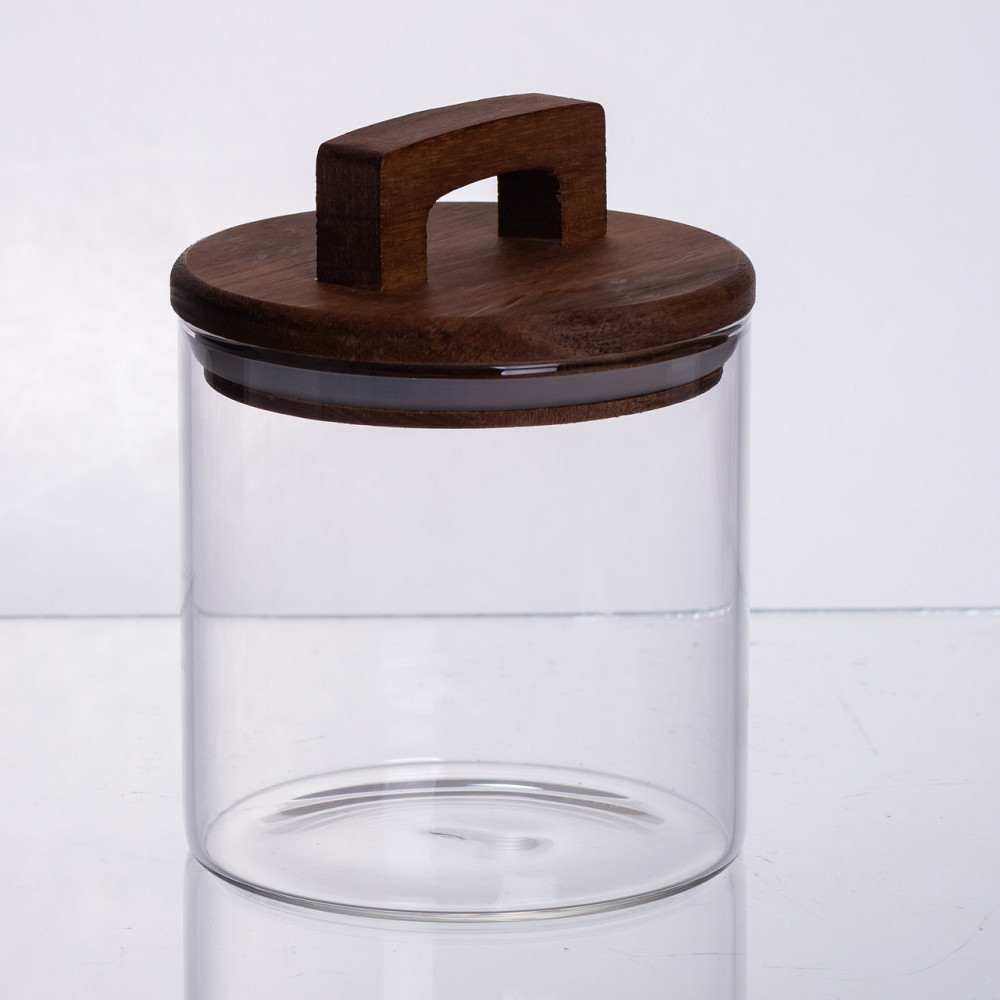 Баночка для сипучих продуктів з бамбуковою кришкою 700 мл 64486-64 Київ - фото 1