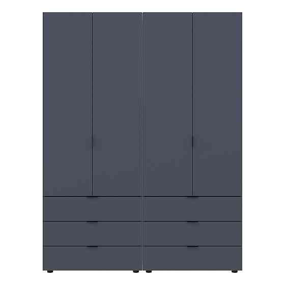 Комплект шаф для одягу Doros Гелар (2 шт.) 155х49,5х203,4 см Графіт (DRS-011117) Львів