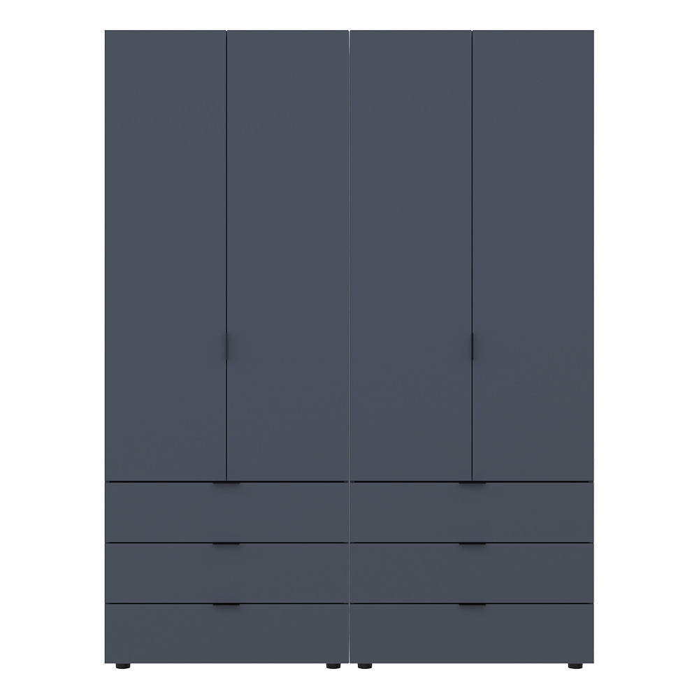 Комплект шаф для одягу Doros Гелар (2 шт.) 155х49,5х203,4 см Графіт (DRS-011117) Львів - фото 3