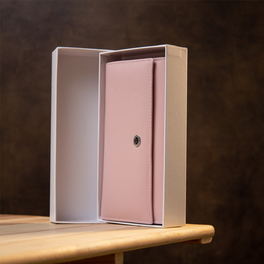 Вместительный женский кошелек ST Leather 19390 Розовый Киев - изображение 2