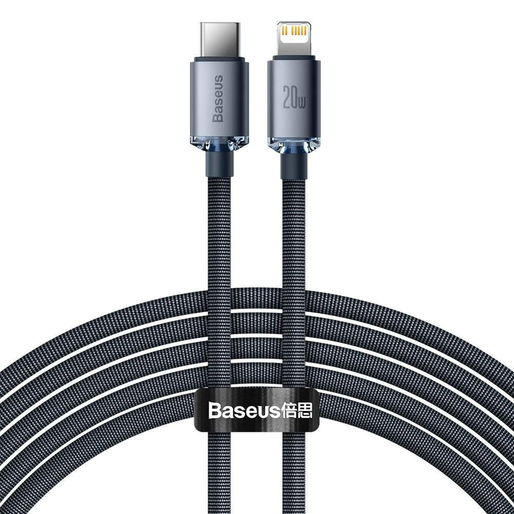 Кабель Type-C Lightning для айфон 20Вт 2м черный Baseus Crystal Shine CAJY000301 Киев - изображение 3