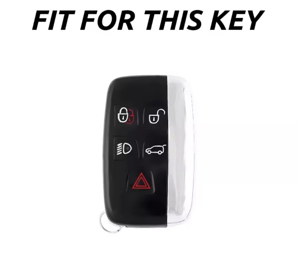 Захисний чохол для автомобільного ключа Land Rover Jaguar Чорний зі сріблом Смела - изображение 2