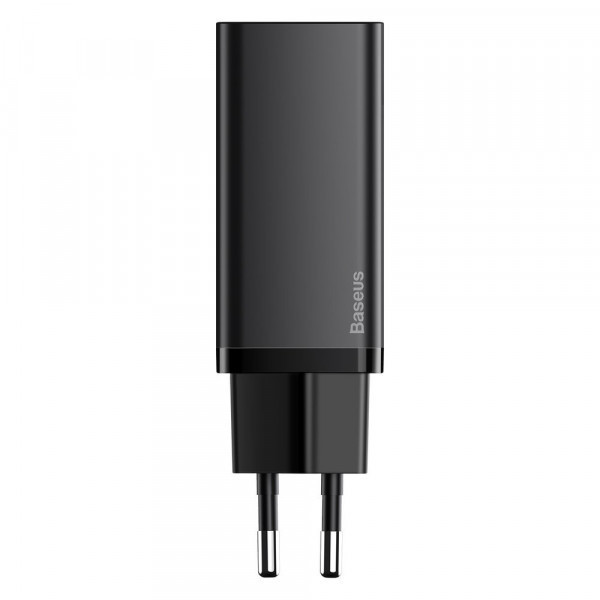 Зарядний пристрій 2xUSB 65W GaN (USB-C+USB-A) Чорний Baseus (CCGAN2L-B01) Київ - фото 2
