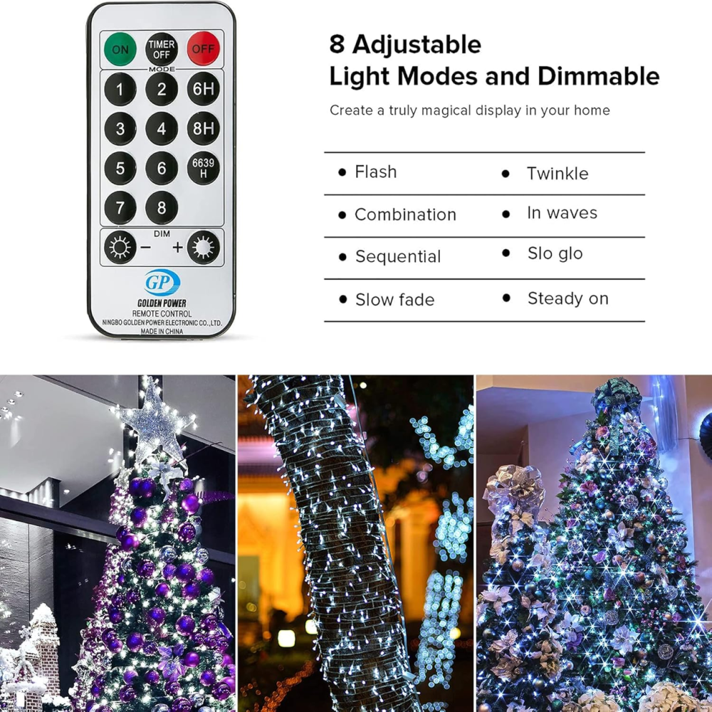 Гірлянда Lezonic Outdoor Fairy Lights 12 м — холодне світло, що створює атмосферу преміум простору Київ - фото 7