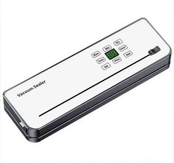 Вакууматор побутовий сенсорний для сухих і вологих продуктів 120 Вт із вбудованим різаком пакувальник вакуумний Білий HP-11-29W Київ