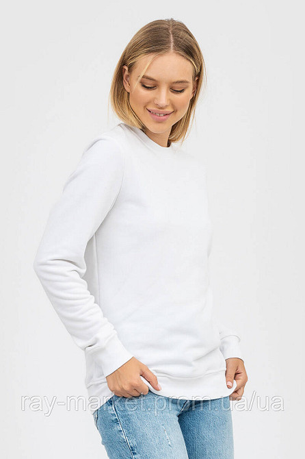 Свитшот базовый утепленный Ray Basic женский белый (U0301W-White) M Киев - изображение 2