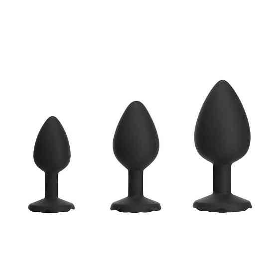 Набір силіконових анальних пробок BMS Roses Til’ Dawn Silicone Anal Plug Kit Starter Kit Black Sex Aura Київ