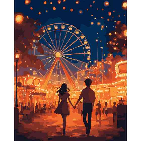 Картина за номерами 40*50 см "Santi" "Перше побачення", LED підсвітка, шт Київ