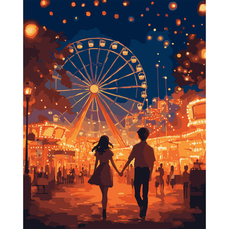 Картина за номерами 40*50 см "Santi" "Перше побачення", LED підсвітка, шт Київ - фото 1