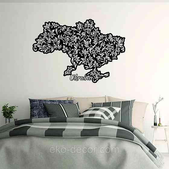 Декоративное настенное Панно «Карта Украины», Декор на стену Киев