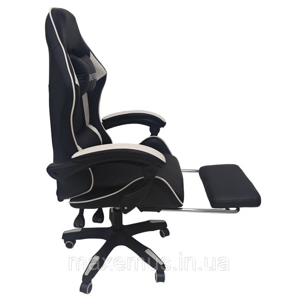 Кресло с регулировкой спинки B 9 4 5 с подставкой для ног кресло для геймера компьютерное белое Мостиська - фото 7