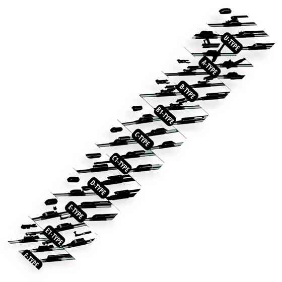 Щітка oximo multi безкаркасна 350мм + 7 адаптерів двірника Мукачево