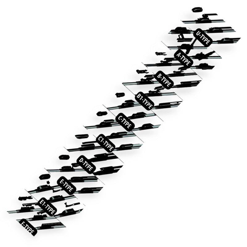 Щітка oximo multi безкаркасна 350мм + 7 адаптерів двірника Мукачево - фото 3