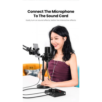 Кабель мультимедийный 3.5mm M to XLR F 1.0m AV182 black Ugreen (20763) Винница - изображение 12