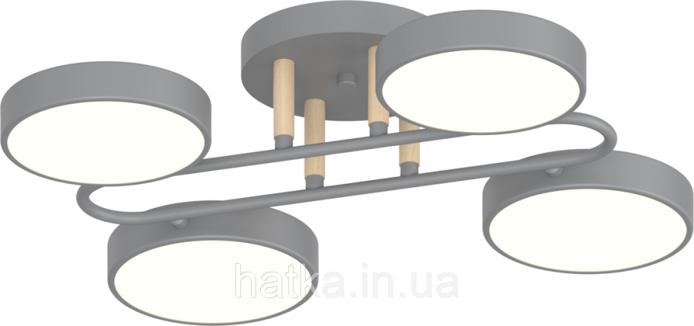Люстра VALESO XI3322-4 сірий+дерево Київ - фото 1