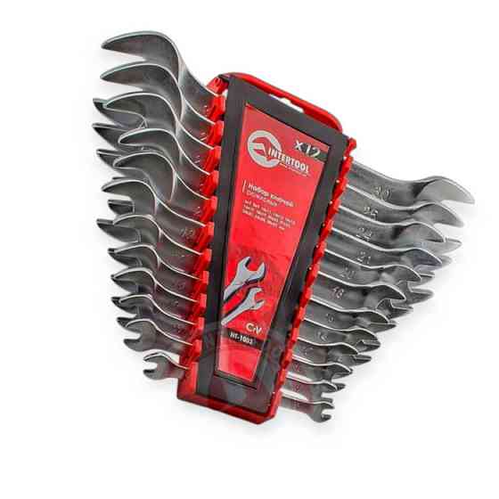 Набор ключей рожковых 6-32 мм 12 шт (планшет) CrV Satine Мукачево