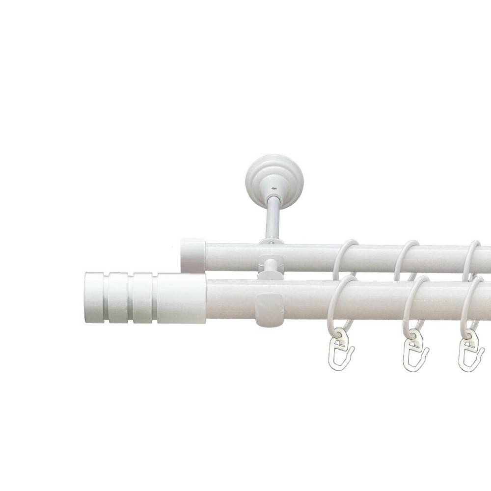 Карниз Orvit Модуло металевий дворядний відкритий гладка труба кільце металеве Арктіс 25\19 мм 240 см Львов - изображение 1