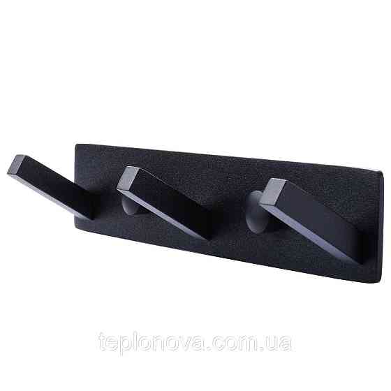 Планка з гачками TOPAZ TKB 9385-3-BL чорна Чернівці